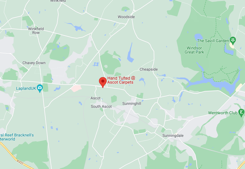 Map of Hand Tufted location, UK based in Ascot town centre
