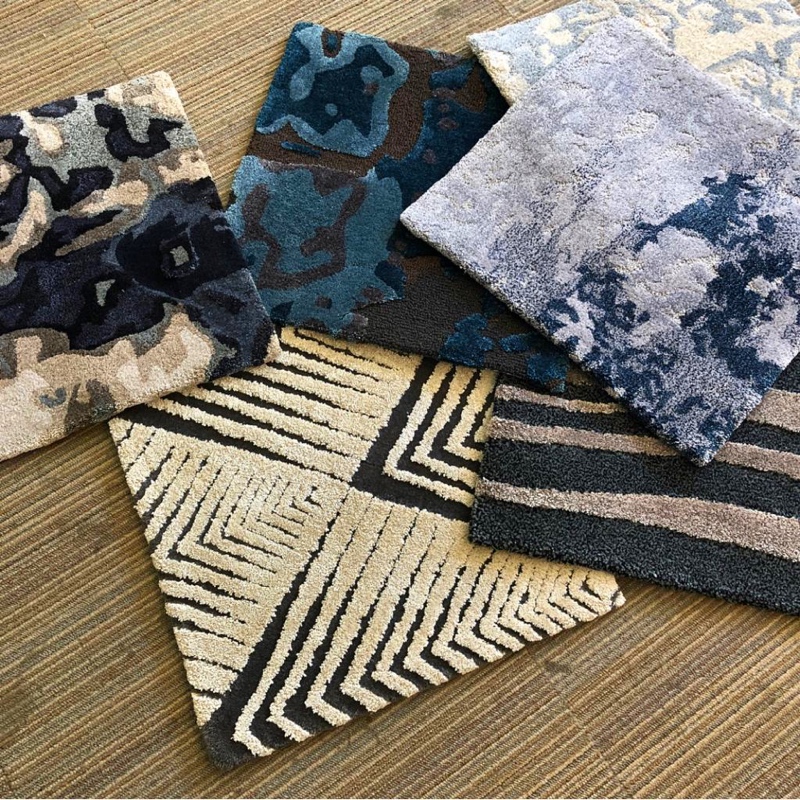 Hand tufted rug samples